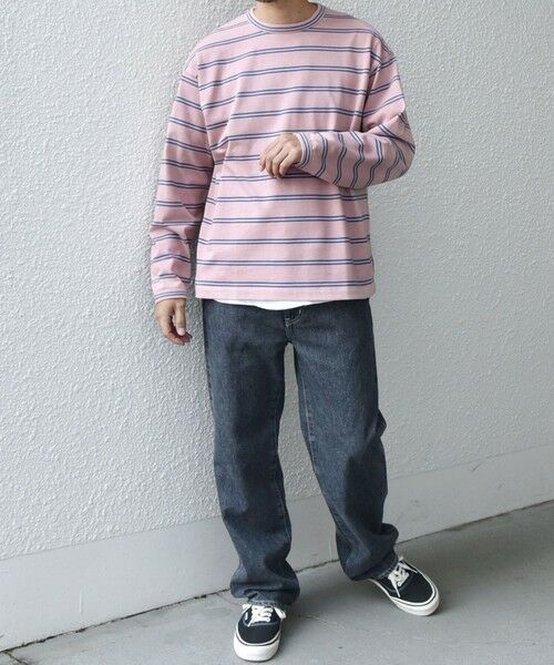 SHIPS / シップス Tシャツ | 【SHIPS any別注】sports wear: レトロ カラー ボーダー Tシャツ (ロンT)◇ | 詳細9