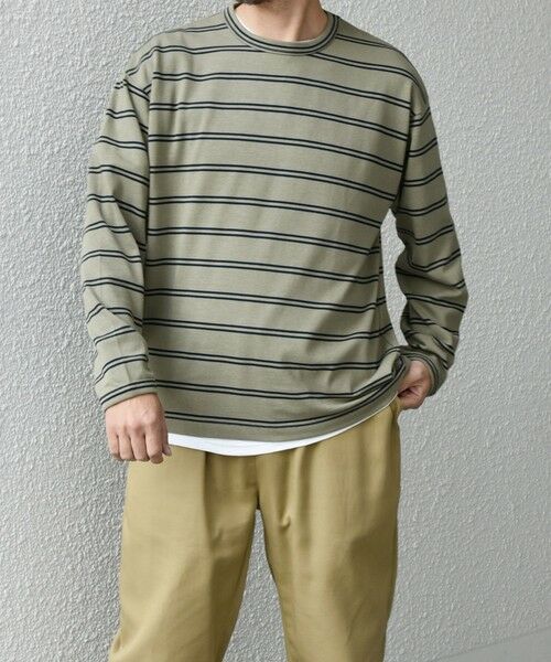 SHIPS / シップス Tシャツ | 【SHIPS any別注】sports wear: レトロ カラー ボーダー Tシャツ (ロンT)◇ | 詳細18