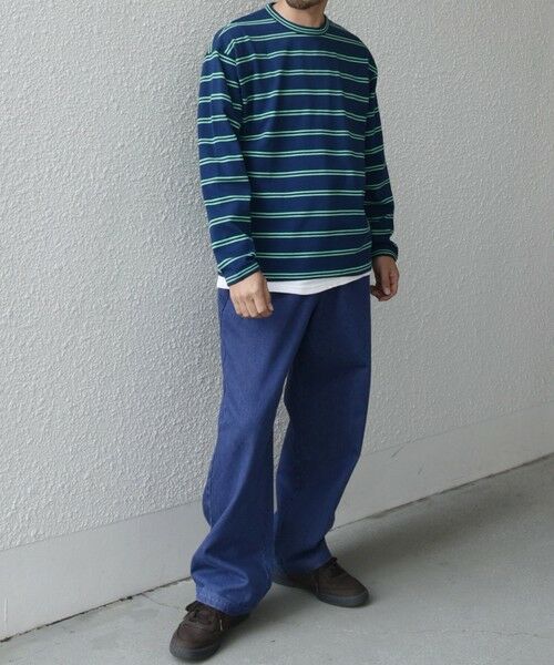 SHIPS / シップス Tシャツ | 【SHIPS any別注】sports wear: レトロ カラー ボーダー Tシャツ (ロンT)◇ | 詳細23
