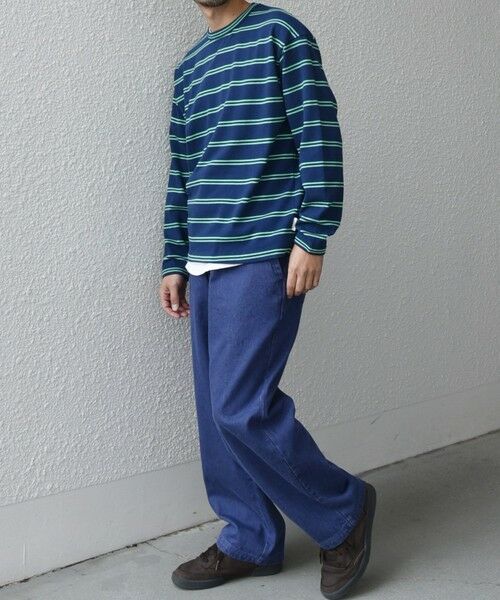 SHIPS / シップス Tシャツ | 【SHIPS any別注】sports wear: レトロ カラー ボーダー Tシャツ (ロンT)◇ | 詳細24