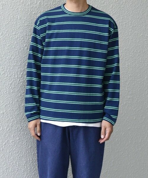 SHIPS / シップス Tシャツ | 【SHIPS any別注】sports wear: レトロ カラー ボーダー Tシャツ (ロンT)◇ | 詳細25