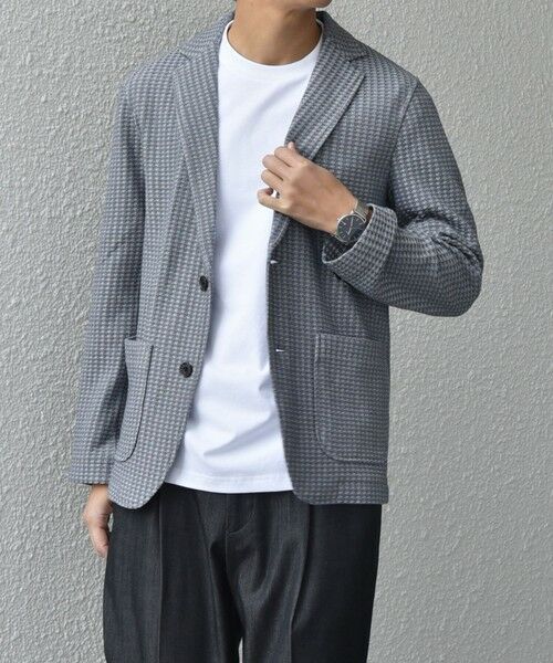 SHIPS / シップス テーラードジャケット | SHIPS any:〈洗濯機可能〉TEXBRID(R) ワッフル ニッティング ジャケット◇(チャコールグレー)