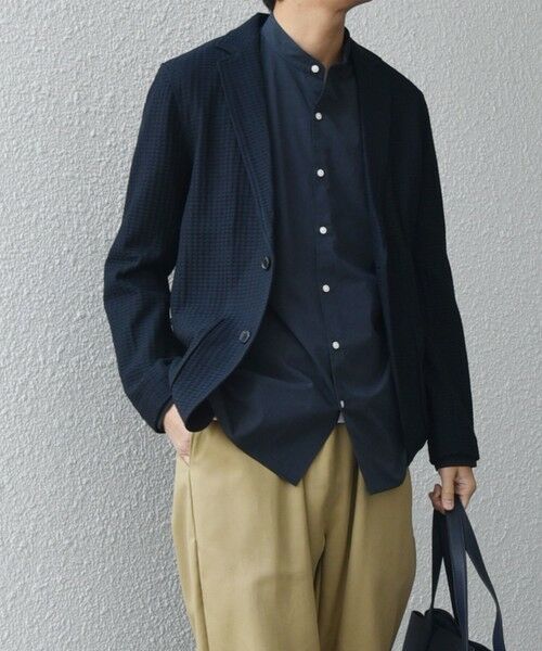 SHIPS / シップス テーラードジャケット | SHIPS any:〈洗濯機可能〉TEXBRID(R) ワッフル ニッティング ジャケット◇(ネイビー)