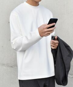 SHIPS / シップス Tシャツ | SHIPS any: デザイン リブ ハイゲージ ポンチ クルーネック Tシャツ (ロンT)◆