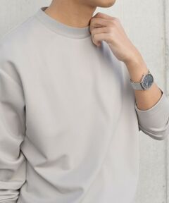 SHIPS / シップス Tシャツ | SHIPS any: デザイン リブ ハイゲージ ポンチ クルーネック Tシャツ (ロンT)◆