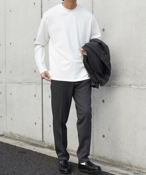 SHIPS / シップス Tシャツ | SHIPS any: デザイン リブ ハイゲージ ポンチ クルーネック Tシャツ (ロンT)◆ | 詳細1