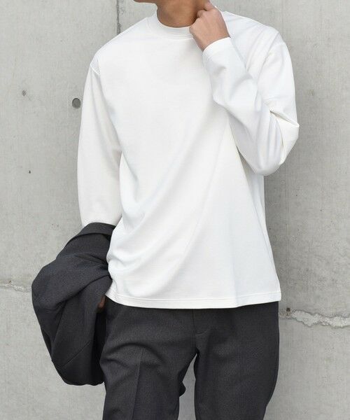 SHIPS / シップス Tシャツ | SHIPS any: デザイン リブ ハイゲージ ポンチ クルーネック Tシャツ (ロンT)◆ | 詳細3