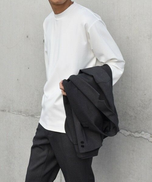 SHIPS / シップス Tシャツ | SHIPS any: デザイン リブ ハイゲージ ポンチ クルーネック Tシャツ (ロンT)◆ | 詳細4