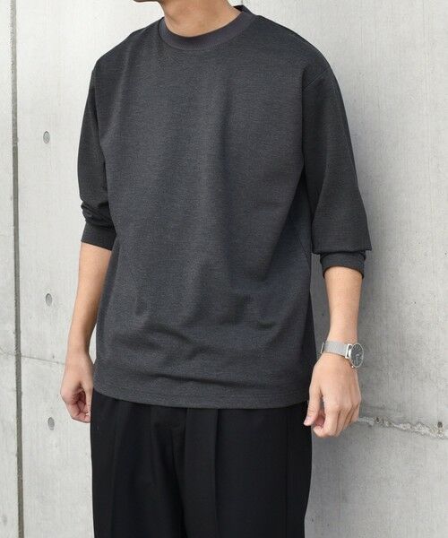 SHIPS / シップス Tシャツ | SHIPS any: デザイン リブ ハイゲージ ポンチ クルーネック Tシャツ (ロンT)◆ | 詳細12