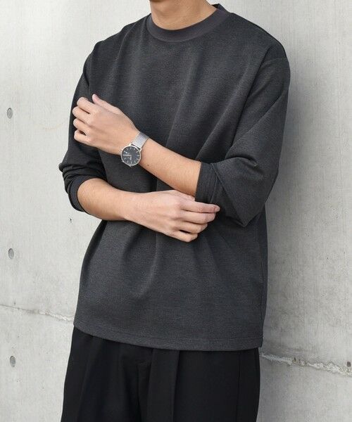 SHIPS / シップス Tシャツ | SHIPS any: デザイン リブ ハイゲージ ポンチ クルーネック Tシャツ (ロンT)◆ | 詳細13