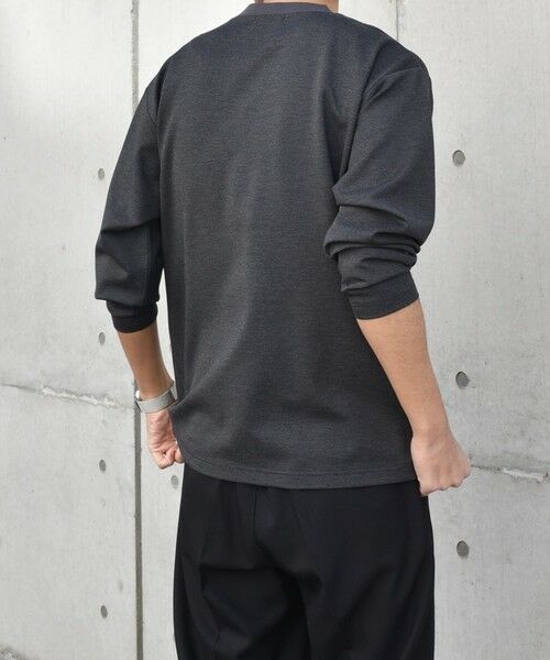 SHIPS / シップス Tシャツ | SHIPS any: デザイン リブ ハイゲージ ポンチ クルーネック Tシャツ (ロンT)◆ | 詳細14