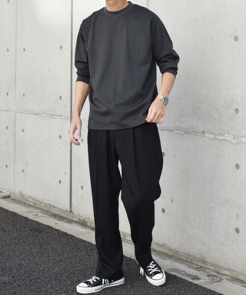 SHIPS / シップス Tシャツ | SHIPS any: デザイン リブ ハイゲージ ポンチ クルーネック Tシャツ (ロンT)◆ | 詳細10