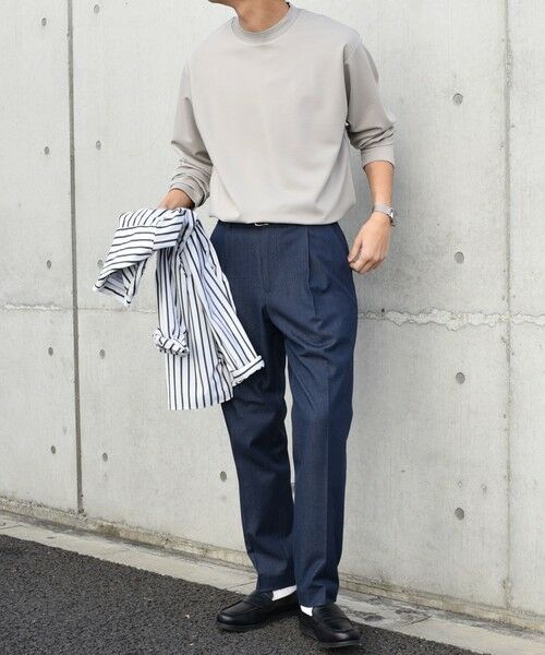 SHIPS / シップス Tシャツ | SHIPS any: デザイン リブ ハイゲージ ポンチ クルーネック Tシャツ (ロンT)◆ | 詳細17