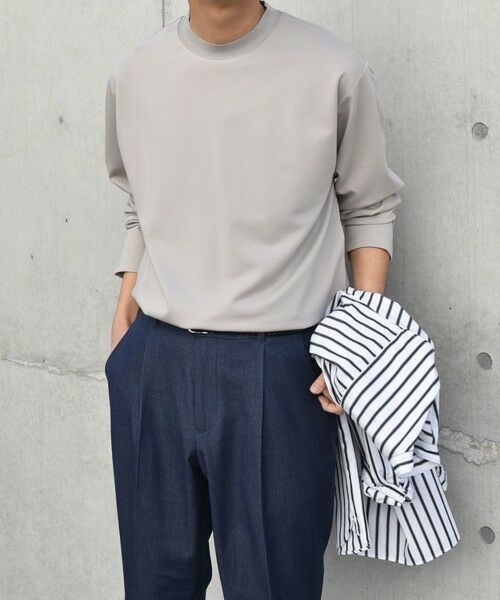 SHIPS / シップス Tシャツ | SHIPS any: デザイン リブ ハイゲージ ポンチ クルーネック Tシャツ (ロンT)◆ | 詳細19