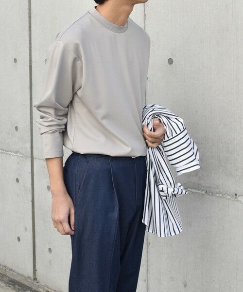 SHIPS / シップス Tシャツ | SHIPS any: デザイン リブ ハイゲージ ポンチ クルーネック Tシャツ (ロンT)◆ | 詳細21