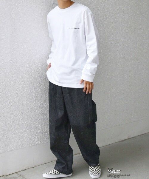 SHIPS / シップス Tシャツ | SHIPS any: SNOOPY コラボ 75th グラフィック プリント Tシャツ(ロンT)◆ | 詳細1