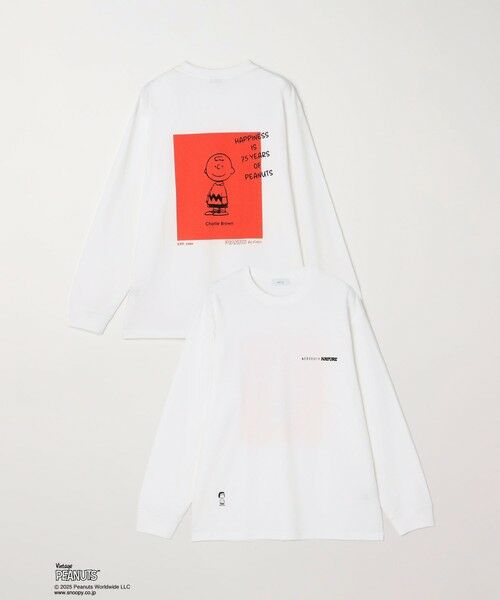 SHIPS / シップス Tシャツ | SHIPS any: SNOOPY コラボ 75th グラフィック プリント Tシャツ(ロンT)◆ | 詳細8
