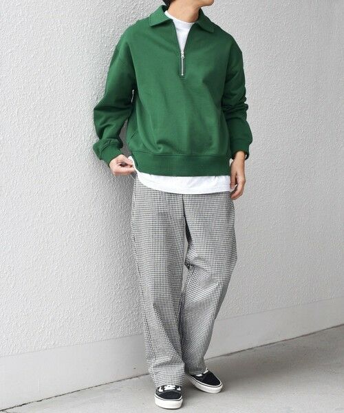 SHIPS / シップス スウェット | SHIPS any: ワンポイント 刺繍 ロゴ ハーフジップ ポロ スウェット (ユニセックス)◇ | 詳細13