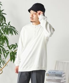 SHIPS / シップス Tシャツ | SHIPS any: COTTON USA ガーメントダイ ヘビーウェイト ヘンリーネック Tシャツ (ロンT)◇