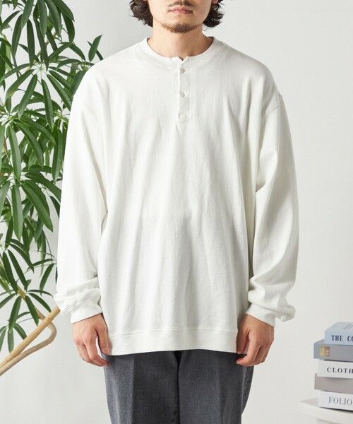 SHIPS / シップス Tシャツ | SHIPS any: COTTON USA ガーメントダイ ヘビーウェイト ヘンリーネック Tシャツ (ロンT)◇ | 詳細8