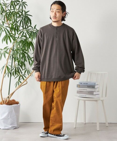 SHIPS / シップス Tシャツ | SHIPS any: COTTON USA ガーメントダイ ヘビーウェイト ヘンリーネック Tシャツ (ロンT)◇ | 詳細13