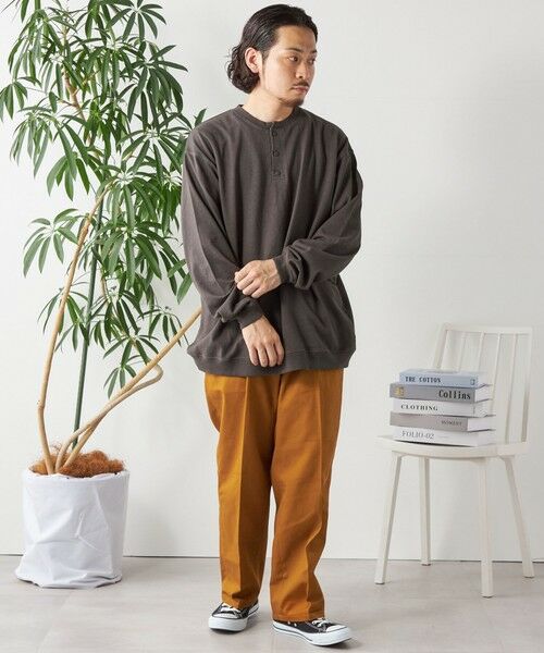 SHIPS / シップス Tシャツ | SHIPS any: COTTON USA ガーメントダイ ヘビーウェイト ヘンリーネック Tシャツ (ロンT)◇ | 詳細14