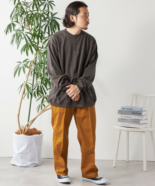 SHIPS / シップス Tシャツ | SHIPS any: COTTON USA ガーメントダイ ヘビーウェイト ヘンリーネック Tシャツ (ロンT)◇ | 詳細15