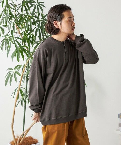 SHIPS / シップス Tシャツ | SHIPS any: COTTON USA ガーメントダイ ヘビーウェイト ヘンリーネック Tシャツ (ロンT)◇ | 詳細17