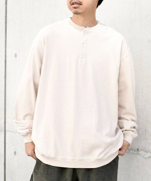 SHIPS / シップス Tシャツ | SHIPS any: COTTON USA ガーメントダイ ヘビーウェイト ヘンリーネック Tシャツ (ロンT)◇ | 詳細22