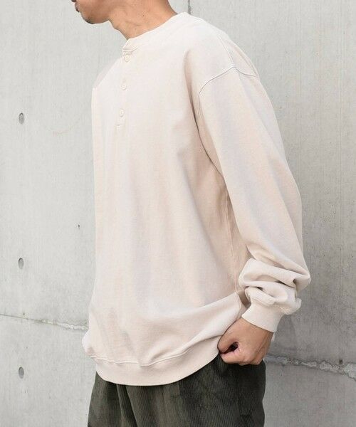 SHIPS / シップス Tシャツ | SHIPS any: COTTON USA ガーメントダイ ヘビーウェイト ヘンリーネック Tシャツ (ロンT)◇ | 詳細23