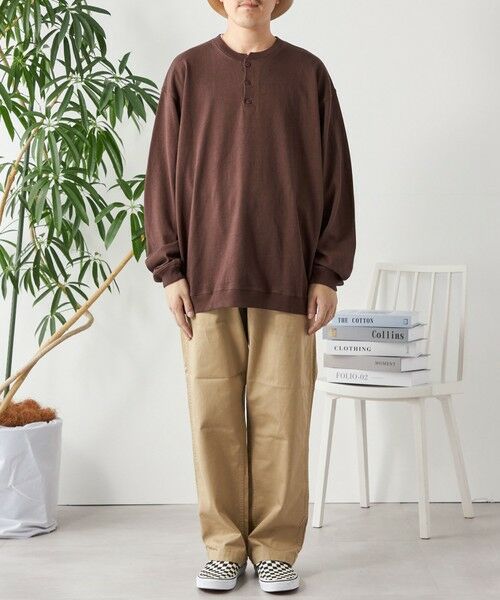 SHIPS / シップス Tシャツ | SHIPS any: COTTON USA ガーメントダイ ヘビーウェイト ヘンリーネック Tシャツ (ロンT)◇ | 詳細26