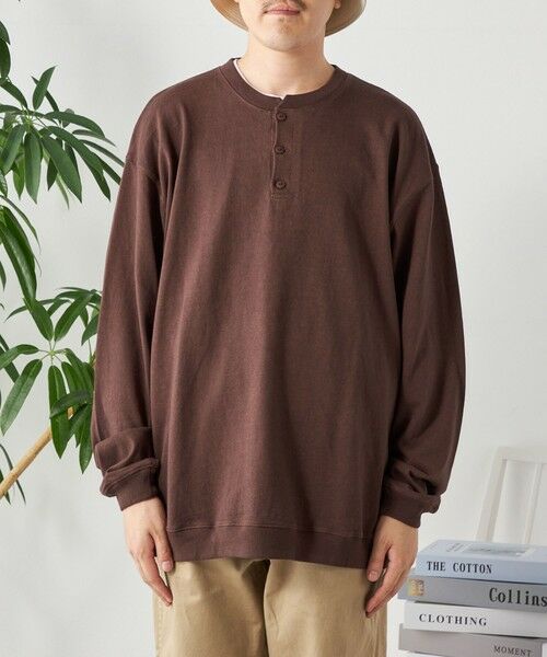 SHIPS / シップス Tシャツ | SHIPS any: COTTON USA ガーメントダイ ヘビーウェイト ヘンリーネック Tシャツ (ロンT)◇ | 詳細29