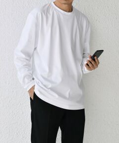 SHIPS any: スムースコットン クルーネック Tシャツ (ロンT)◆