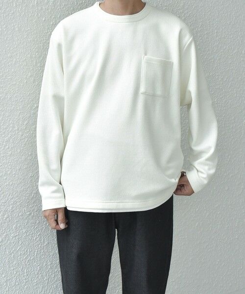 SHIPS / シップス Tシャツ | SHIPS any: パールワッフル フェイクレイヤード Tシャツ (ロンT)◇ | 詳細3