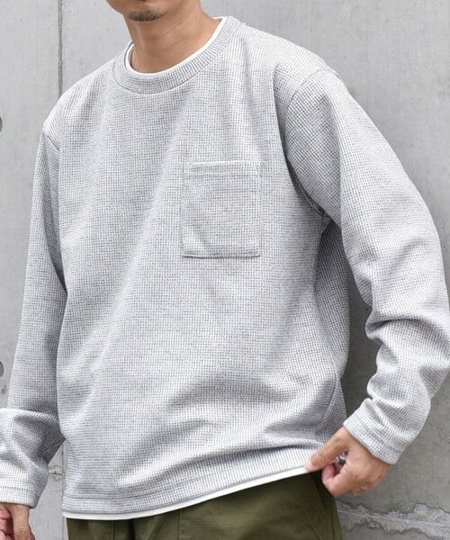 SHIPS / シップス Tシャツ | SHIPS any: パールワッフル フェイクレイヤード Tシャツ (ロンT)◇ | 詳細14