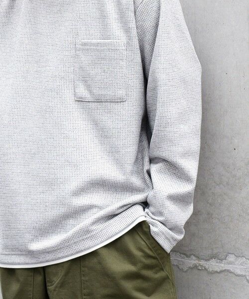 SHIPS / シップス Tシャツ | SHIPS any: パールワッフル フェイクレイヤード Tシャツ (ロンT)◇ | 詳細15