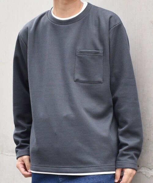 SHIPS / シップス Tシャツ | SHIPS any: パールワッフル フェイクレイヤード Tシャツ (ロンT)◇ | 詳細21