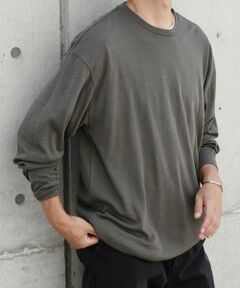 SHIPS / シップス カットソー | SHIPS any: 〈手洗い可能〉バンブー レーヨン ウール混 ルーズ ロングスリーブ Tシャツ ［BRIOS］◇