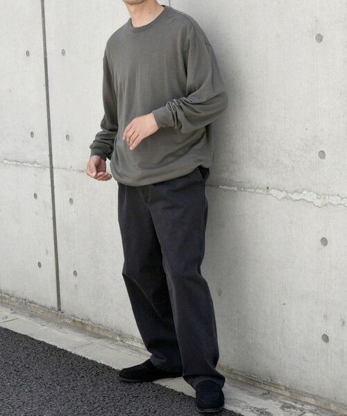 SHIPS / シップス カットソー | SHIPS any: 〈手洗い可能〉バンブー レーヨン ウール混 ルーズ ロングスリーブ Tシャツ ［BRIOS］◇ | 詳細2