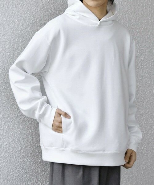 SHIPS / シップス パーカー | SHIPS any: カラー ダンボール スナップ プルオーバー パーカー 25AW◆（ホワイト系）