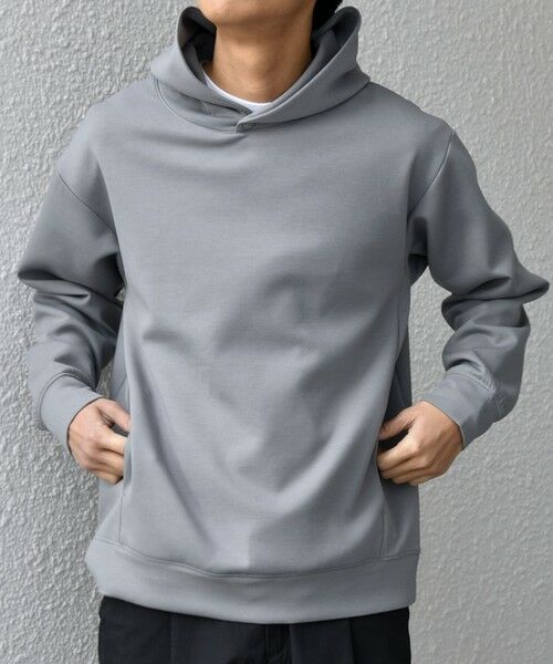 SHIPS / シップス パーカー | SHIPS any: カラー ダンボール スナップ プルオーバー パーカー 25AW◆（トップグレー）