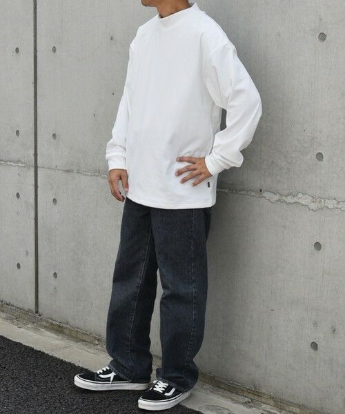 SHIPS / シップス カットソー | 【WEB限定】SHIPS any: ブラッシュド スムース モックネック Tシャツ(ロンT)◇ | 詳細2