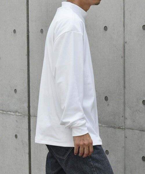 SHIPS / シップス カットソー | 【WEB限定】SHIPS any: ブラッシュド スムース モックネック Tシャツ(ロンT)◇ | 詳細5