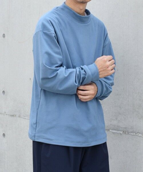 SHIPS / シップス カットソー | 【WEB限定】SHIPS any: ブラッシュド スムース モックネック Tシャツ(ロンT)◇ | 詳細19