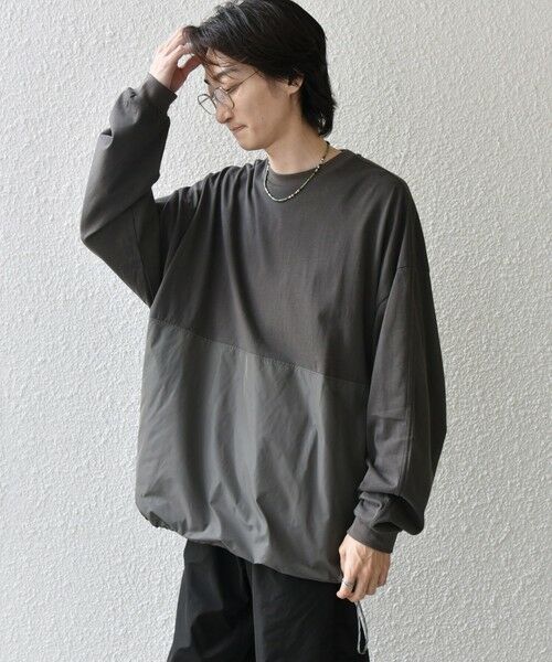 SHIPS / シップス Tシャツ | SHIPS any: カラーミックスコード トーン オン トーン デザイン Tシャツ【a-nylon】◇ | 詳細4