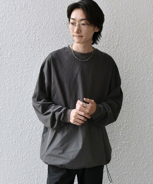 SHIPS / シップス Tシャツ | SHIPS any: カラーミックスコード トーン オン トーン デザイン Tシャツ【a-nylon】◇ | 詳細5