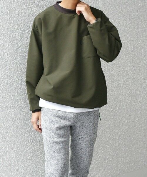 SHIPS / シップス スウェット | SHIPS any:〈洗濯機可能〉ストレッチ 裏起毛 ウォーム アーバン ピステ (セットアップ対応)◇(オリーブ)