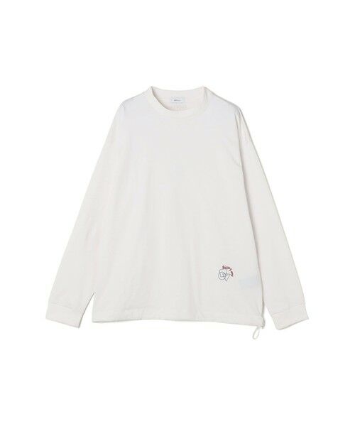 SHIPS / シップス Tシャツ | SHIPS any: オーガニック コットン ワンポイント ロゴ プリント×刺繍 スピンドル Tシャツ(ロンT)◇ | 詳細7