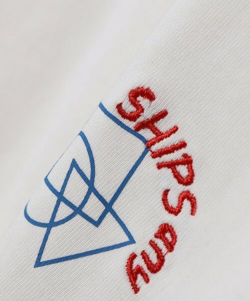 SHIPS / シップス Tシャツ | SHIPS any: オーガニック コットン ワンポイント ロゴ プリント×刺繍 スピンドル Tシャツ(ロンT)◇ | 詳細8