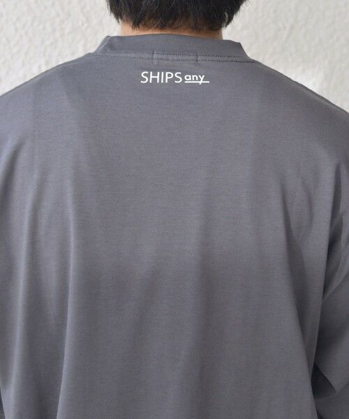 SHIPS / シップス Tシャツ | SHIPS any: オーガニック コットン ワンポイント ロゴ プリント×刺繍 スピンドル Tシャツ(ロンT)◇ | 詳細14